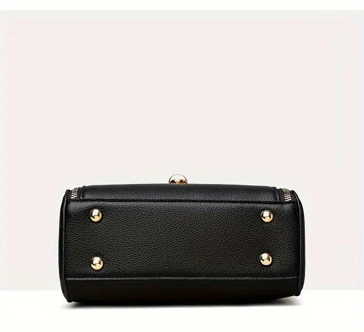 Casual Style Crossbody Bag for Women with Adjustable Strap, Solid Color, Magnet Closure