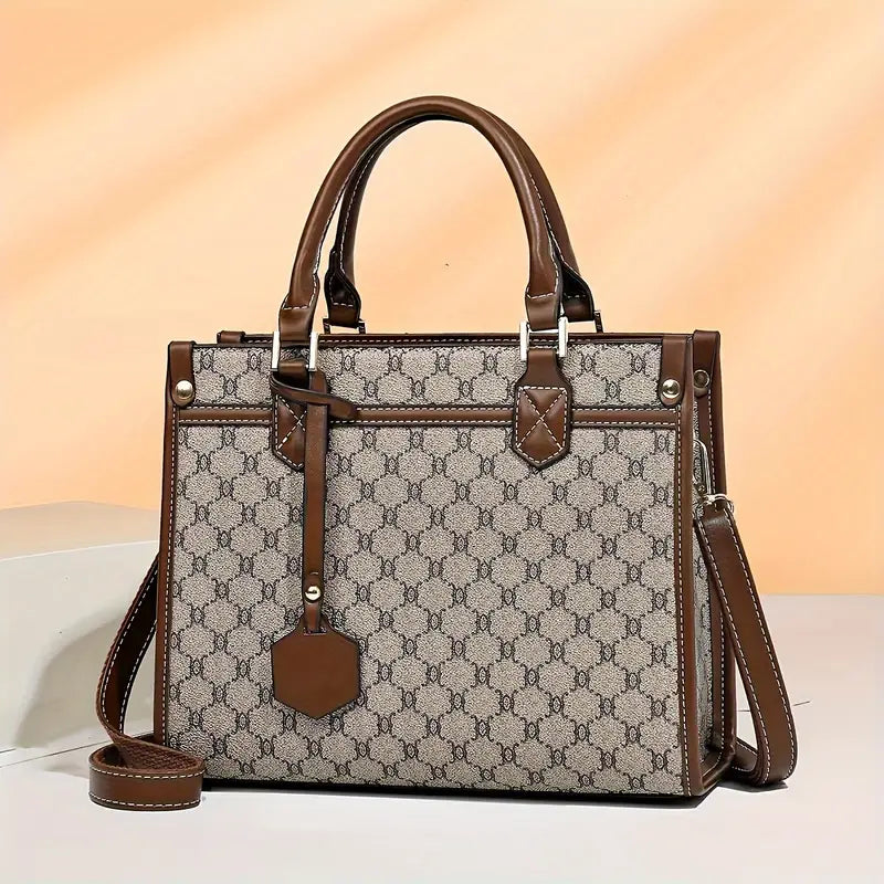 Three-piece Large Capacity Tote Bag Set | Fashionable and Elegant with Clutch Card Holder for Middle-Aged Women