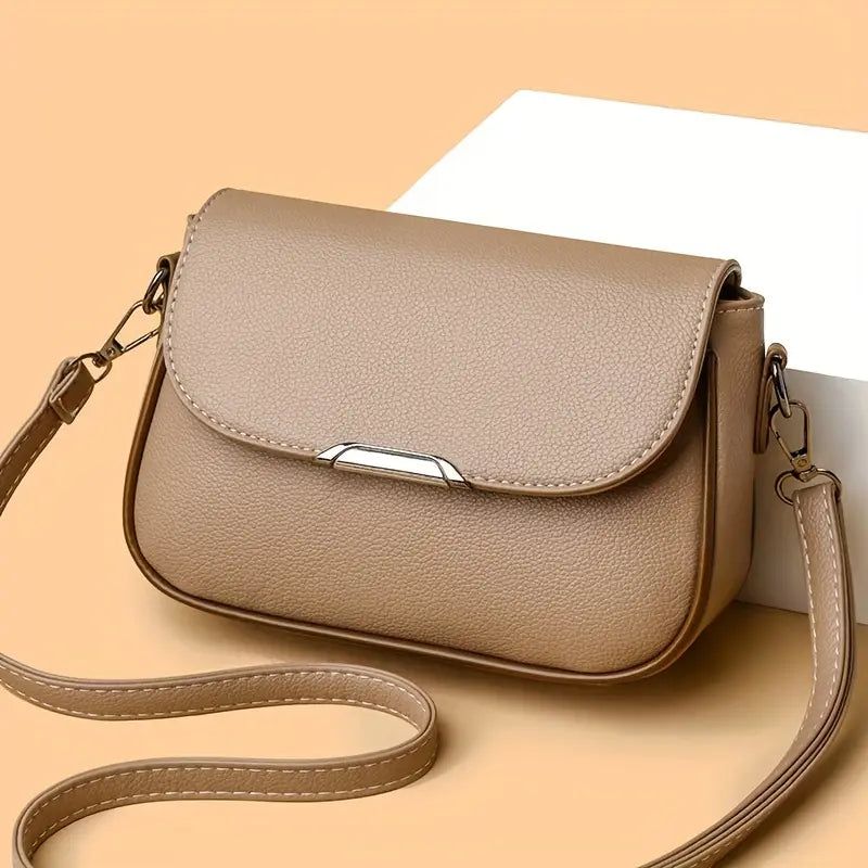 Yuelida 1pc Women's Casual Crossbody Bag | Detachable Shoulder Strap, Zipper Closure & Random Print