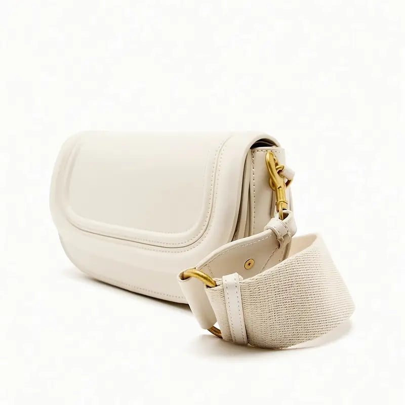 Stylish Crossbody Bag | Adjustable Wide Strap and Multiple Zippers