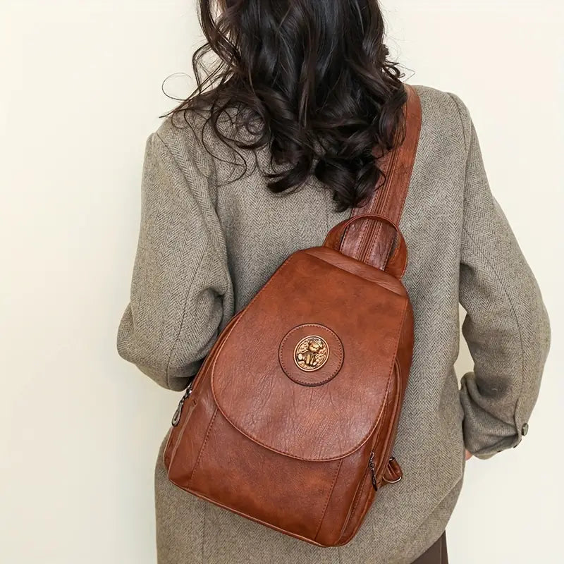 Retro Women's backpack with adjustable backpack style suitable for daily wear or work use