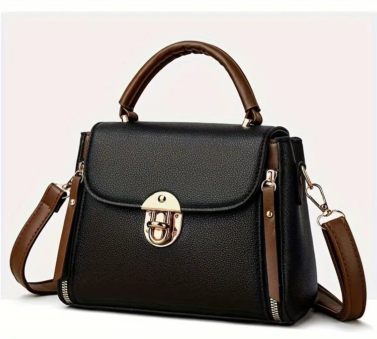 Casual Style Crossbody Bag for Women with Adjustable Strap, Solid Color, Magnet Closure